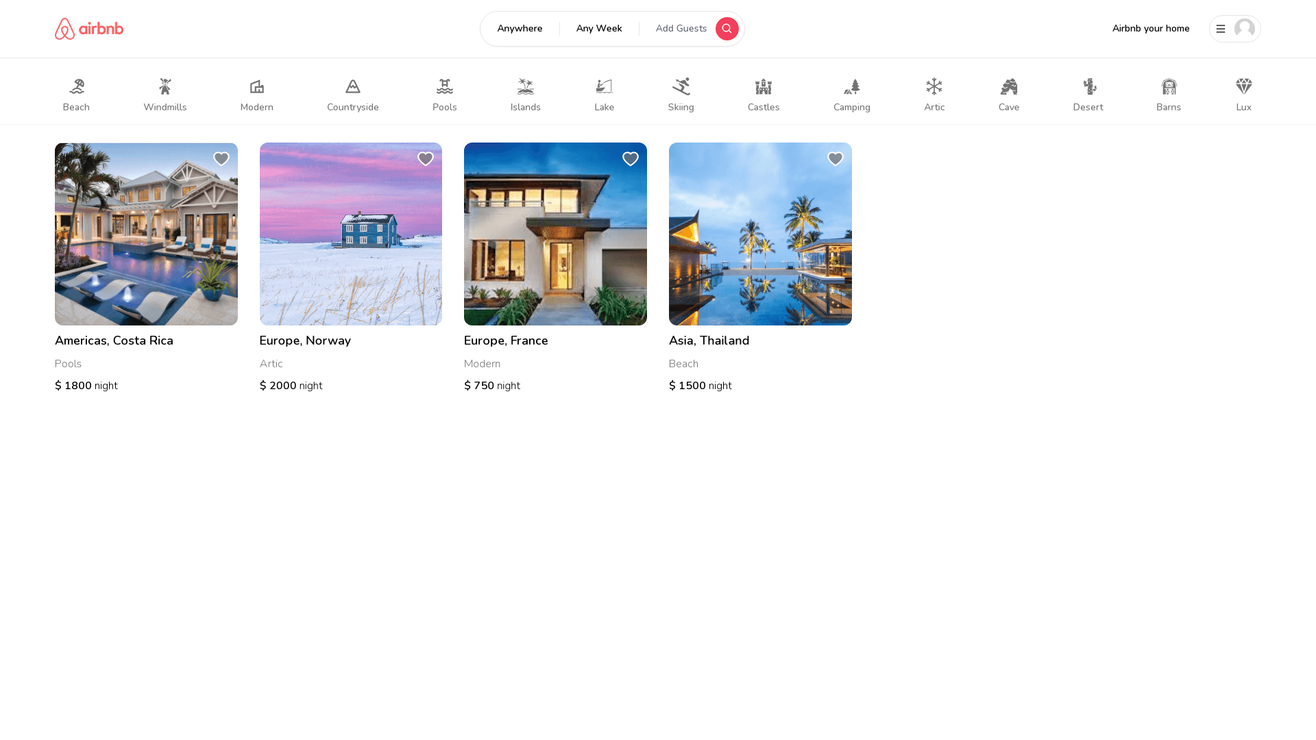 Airbnb Clone